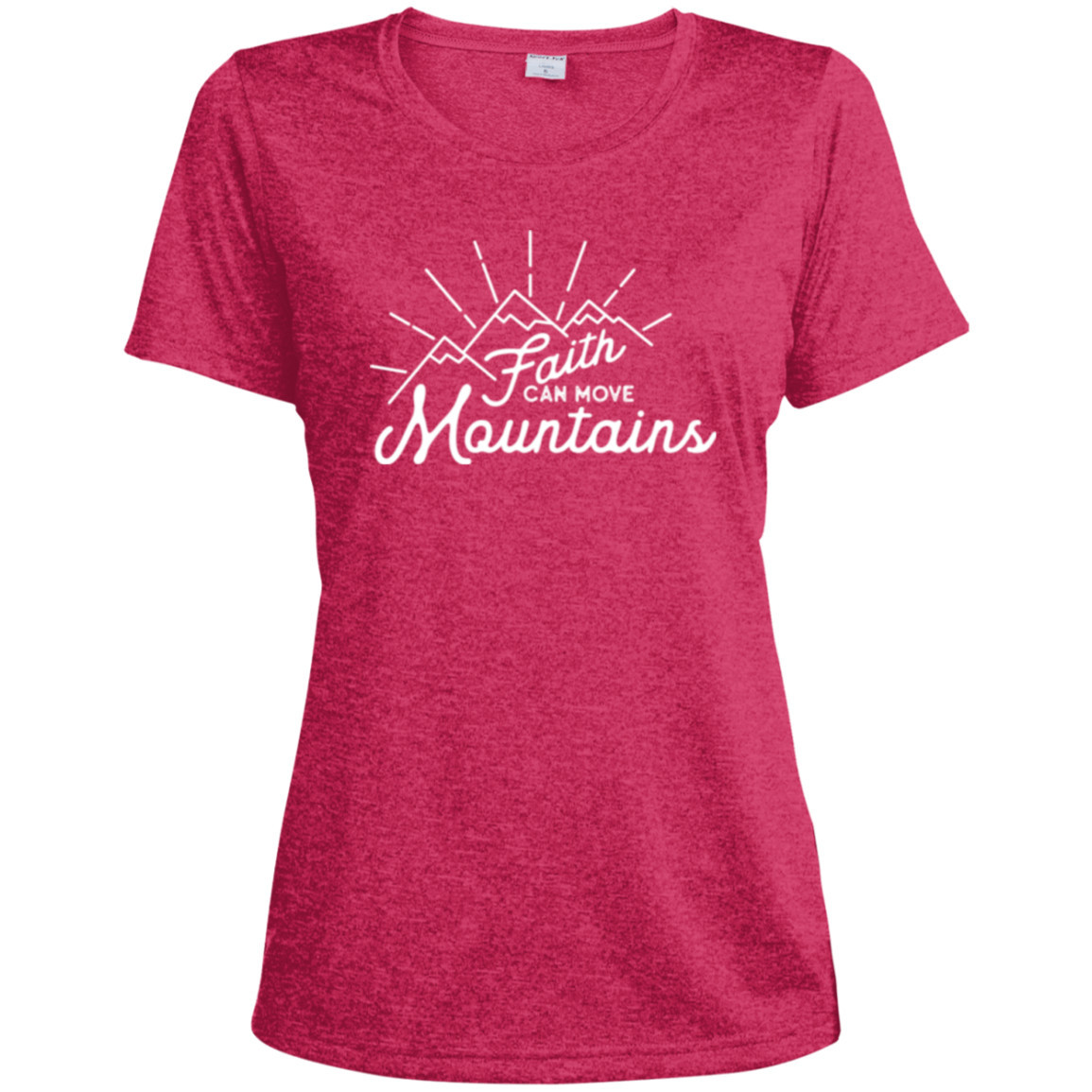 Faith and Mountains | Ladies’ Wicking T-Shirt