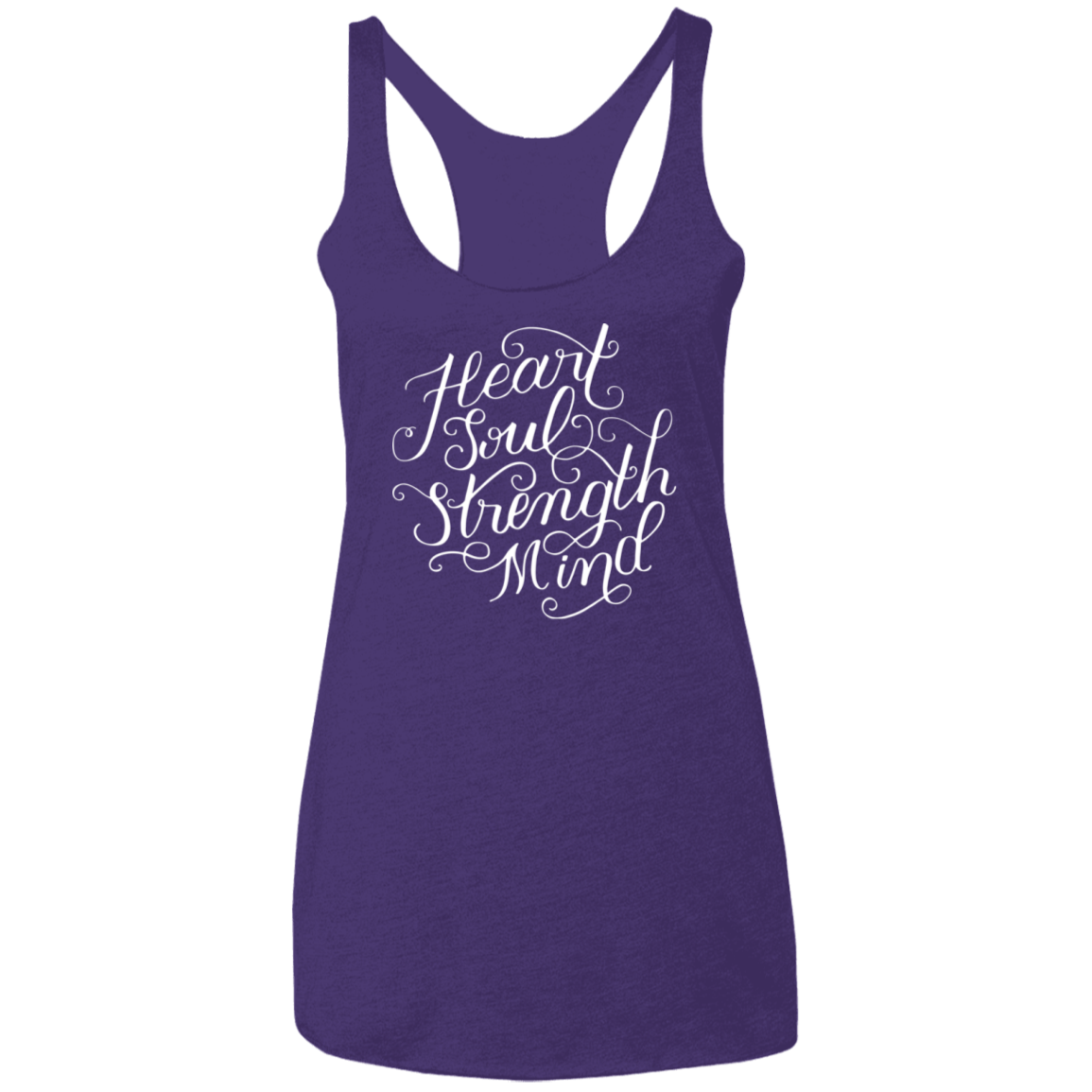 Heart Soul Strength Mind Dark | Ladies’ Racerback Tank