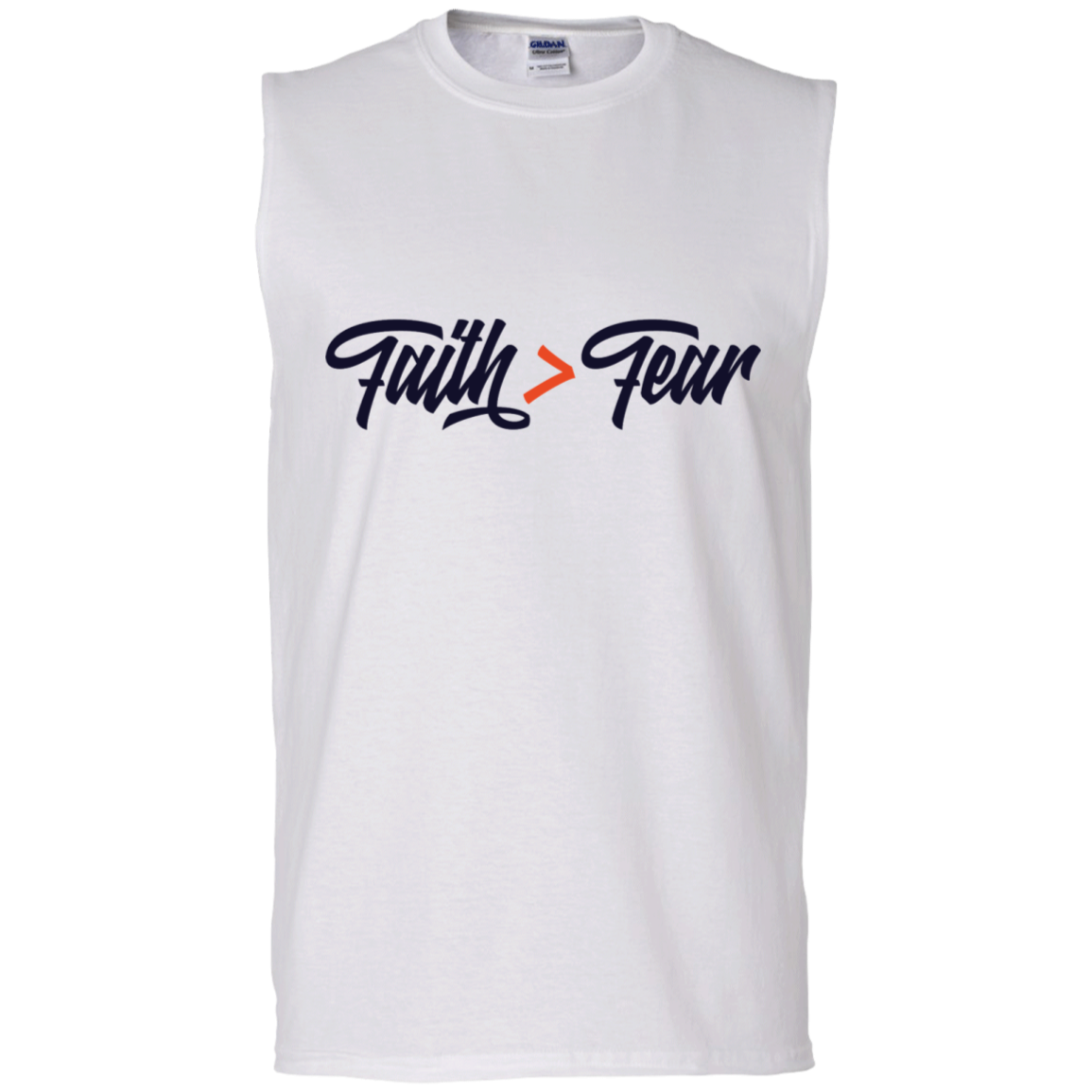 Faith > Fear | Men’s Sleeveless T-Shirt
