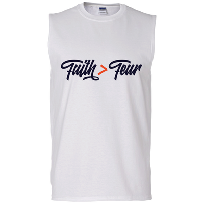 Faith > Fear | Men’s Sleeveless T-Shirt