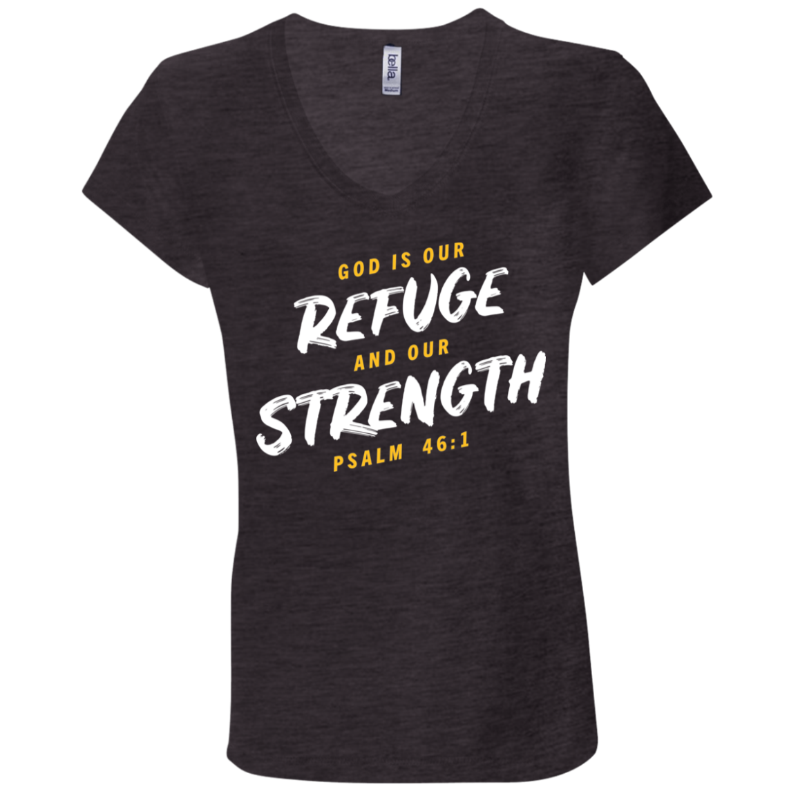 Refuge and Strength | Ladies’ Performance V-Neck
