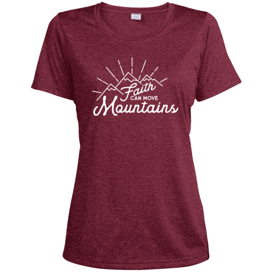 Faith and Mountains | Ladies’ Wicking T-Shirt