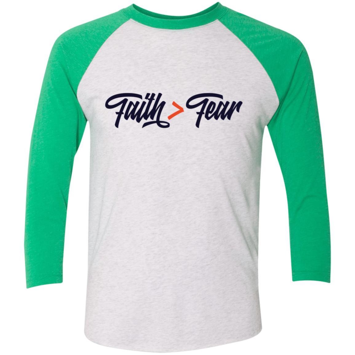 Faith > Fear | Men’s Baseball T-Shirt