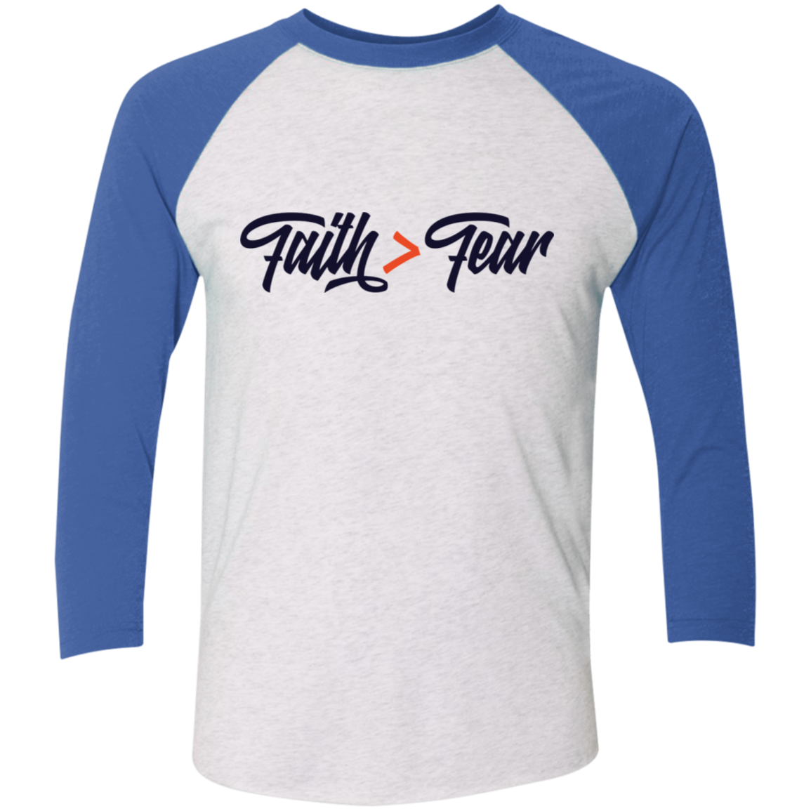 Faith > Fear | Men’s Baseball T-Shirt