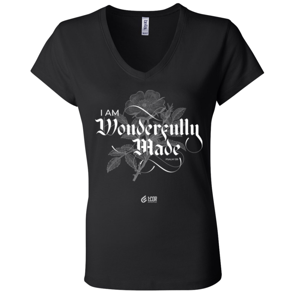Wonderfully Made Dark | Ladies’ Performance V-Neck