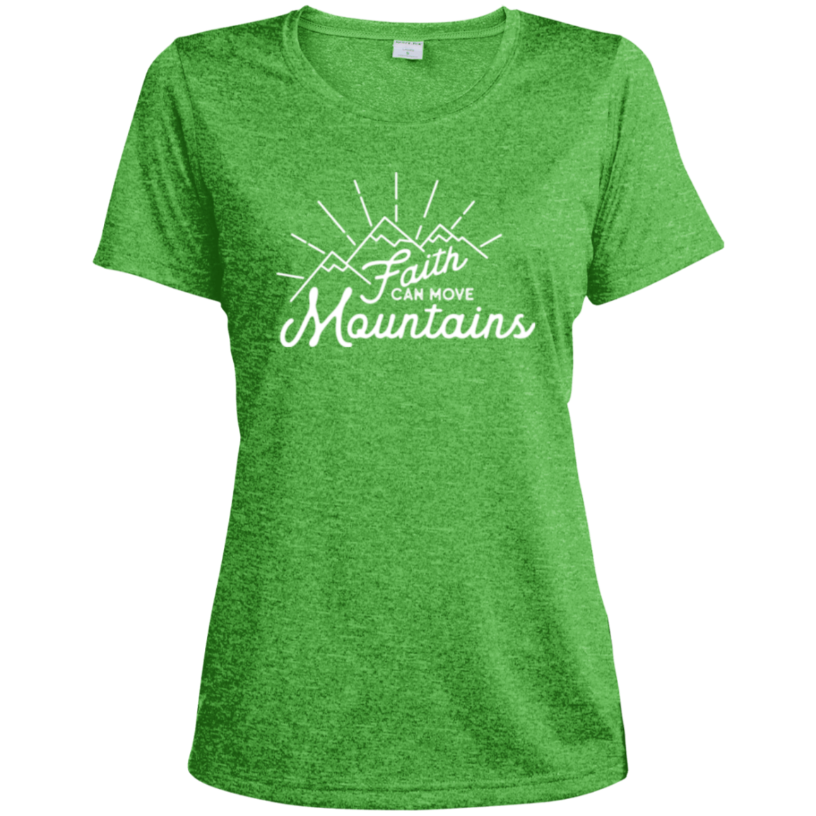 Faith and Mountains | Ladies’ Wicking T-Shirt