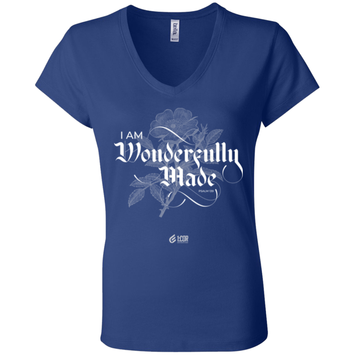 Wonderfully Made Dark | Ladies’ Performance V-Neck