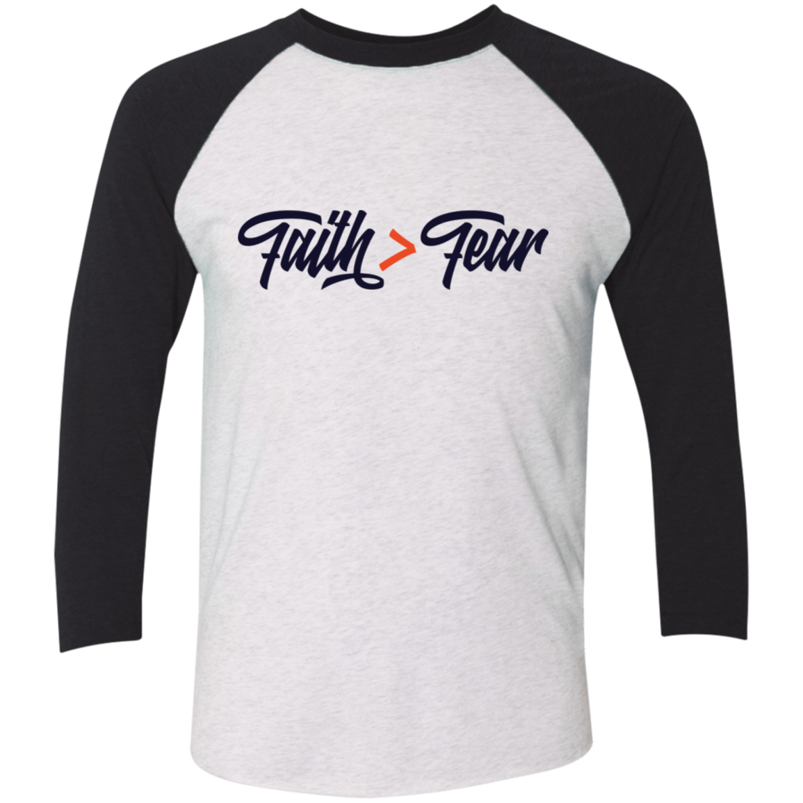 Faith > Fear | Men’s Baseball T-Shirt