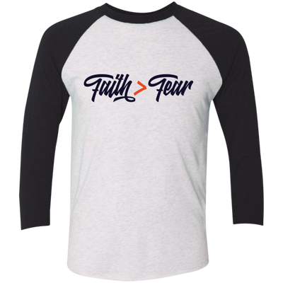 Faith > Fear | Men’s Baseball T-Shirt