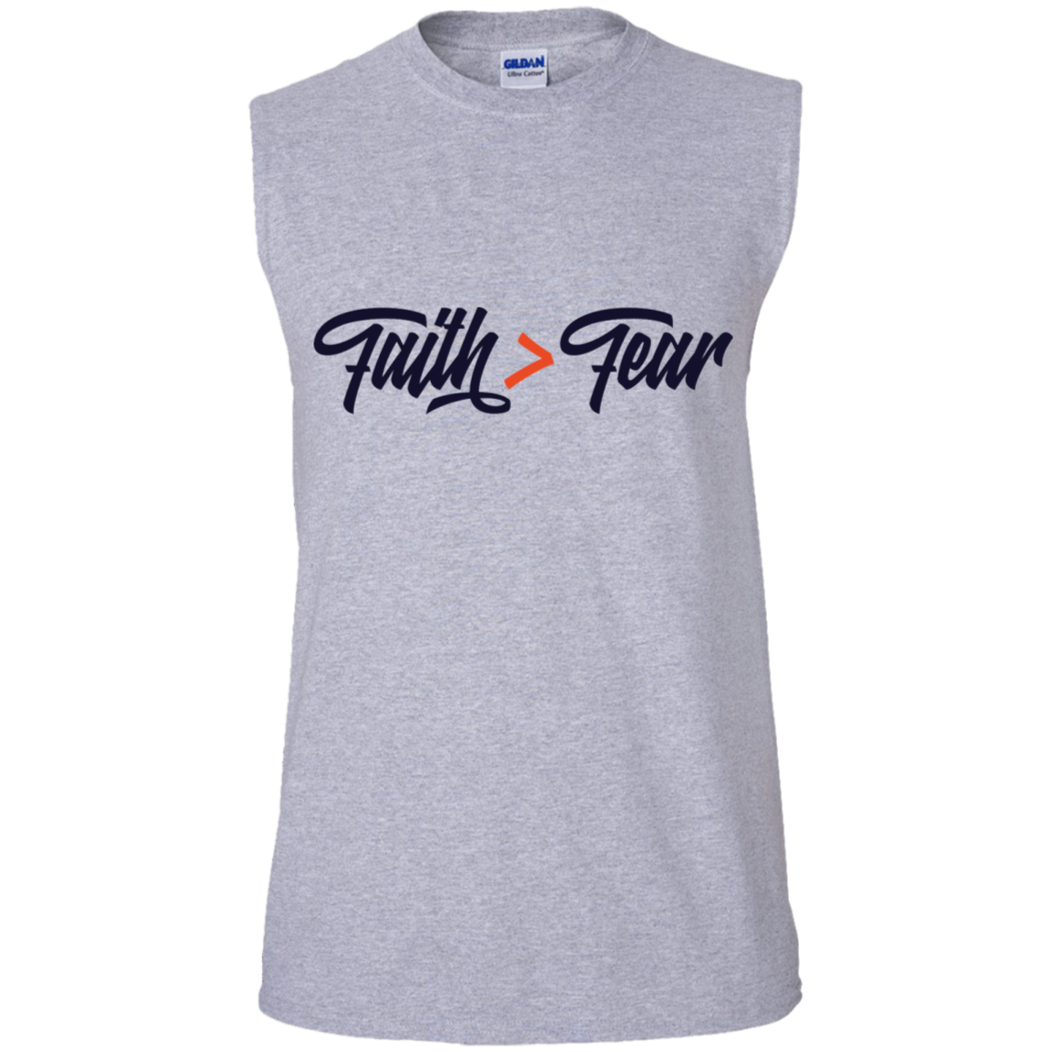 Faith > Fear | Men’s Sleeveless T-Shirt
