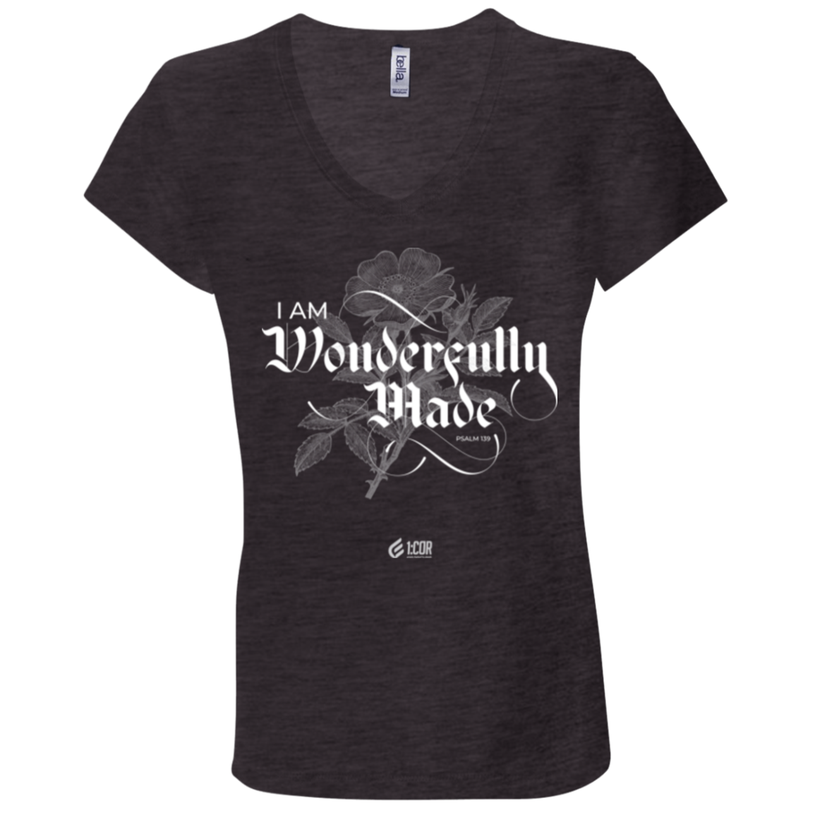 Wonderfully Made Dark | Ladies’ Performance V-Neck