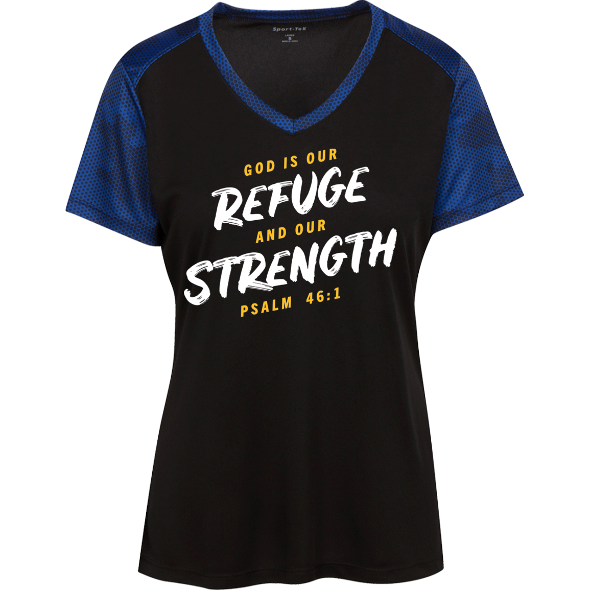 Refuge and Strength | Ladies’ Colorblock T-Shirt