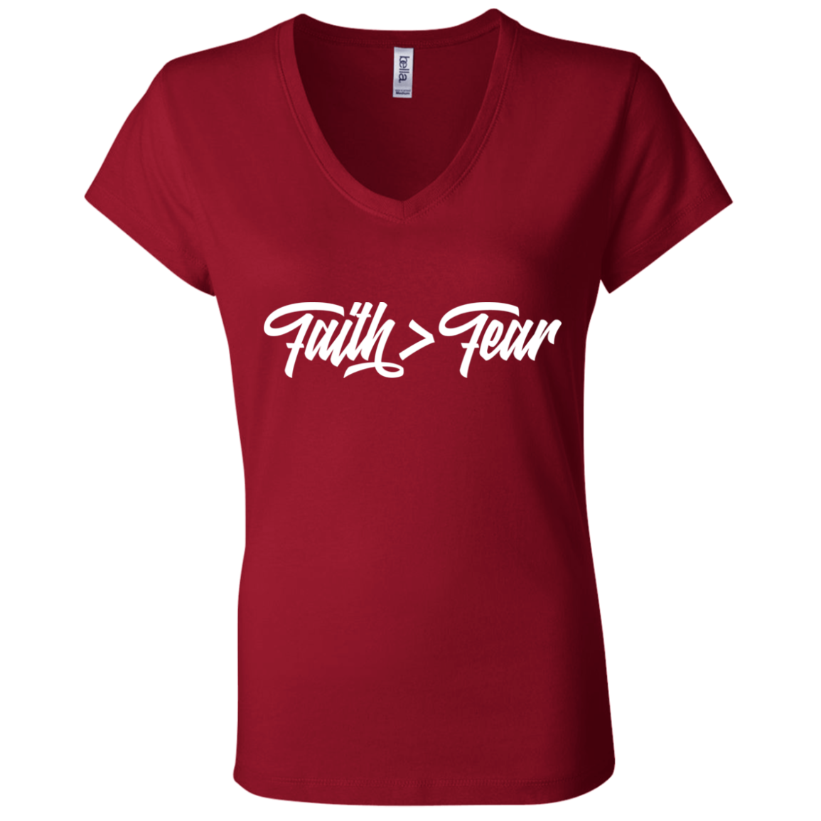 Faith > Fear | Ladies’ Performance V-Neck