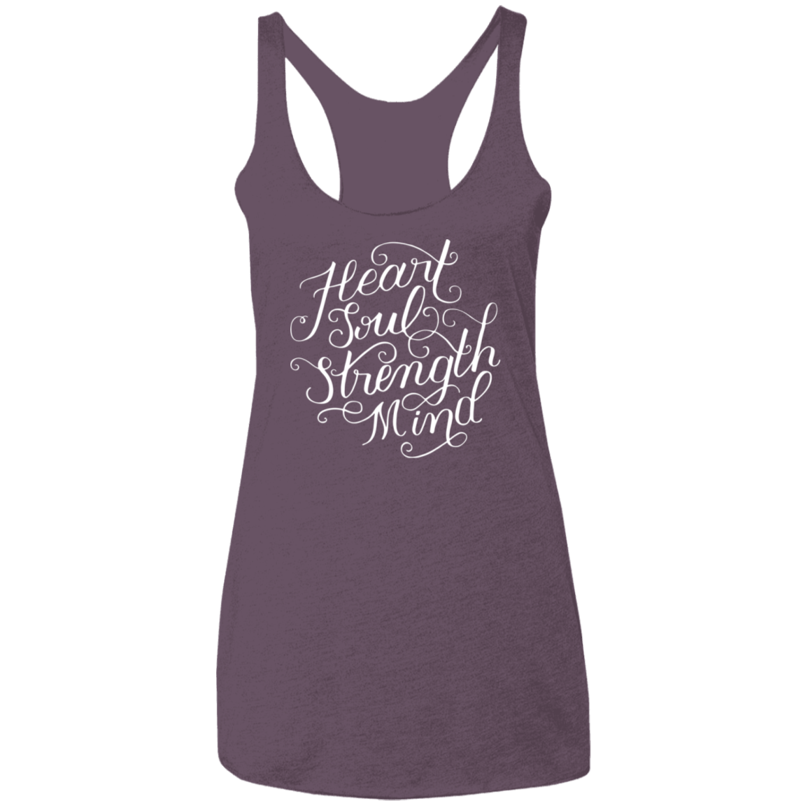 Heart Soul Strength Mind Dark | Ladies’ Racerback Tank