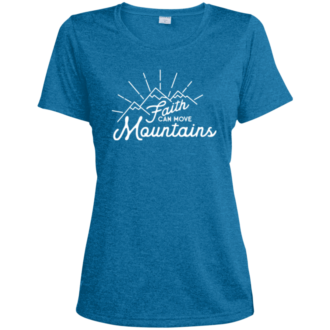 Faith and Mountains | Ladies’ Wicking T-Shirt
