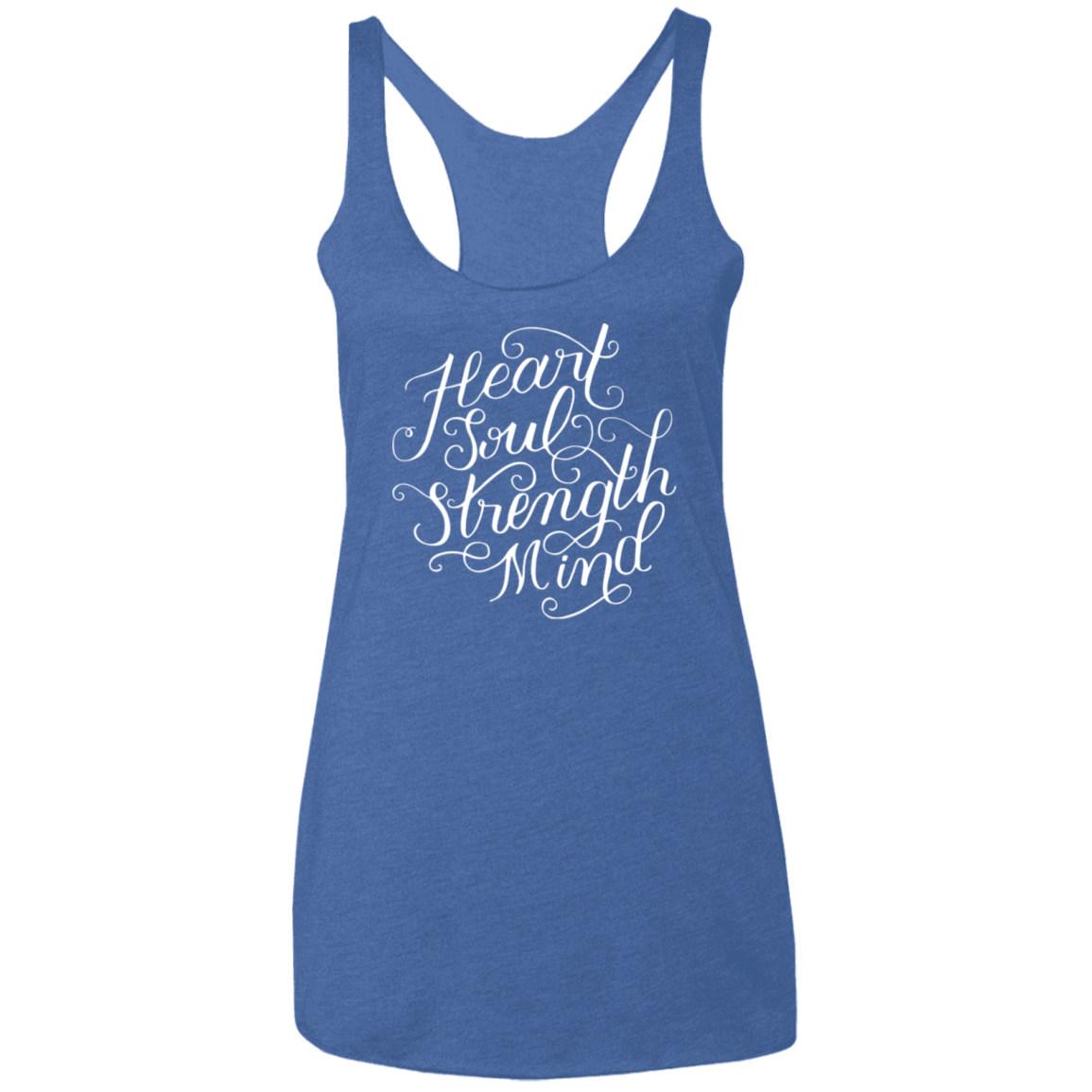 Heart Soul Strength Mind Dark | Ladies’ Racerback Tank