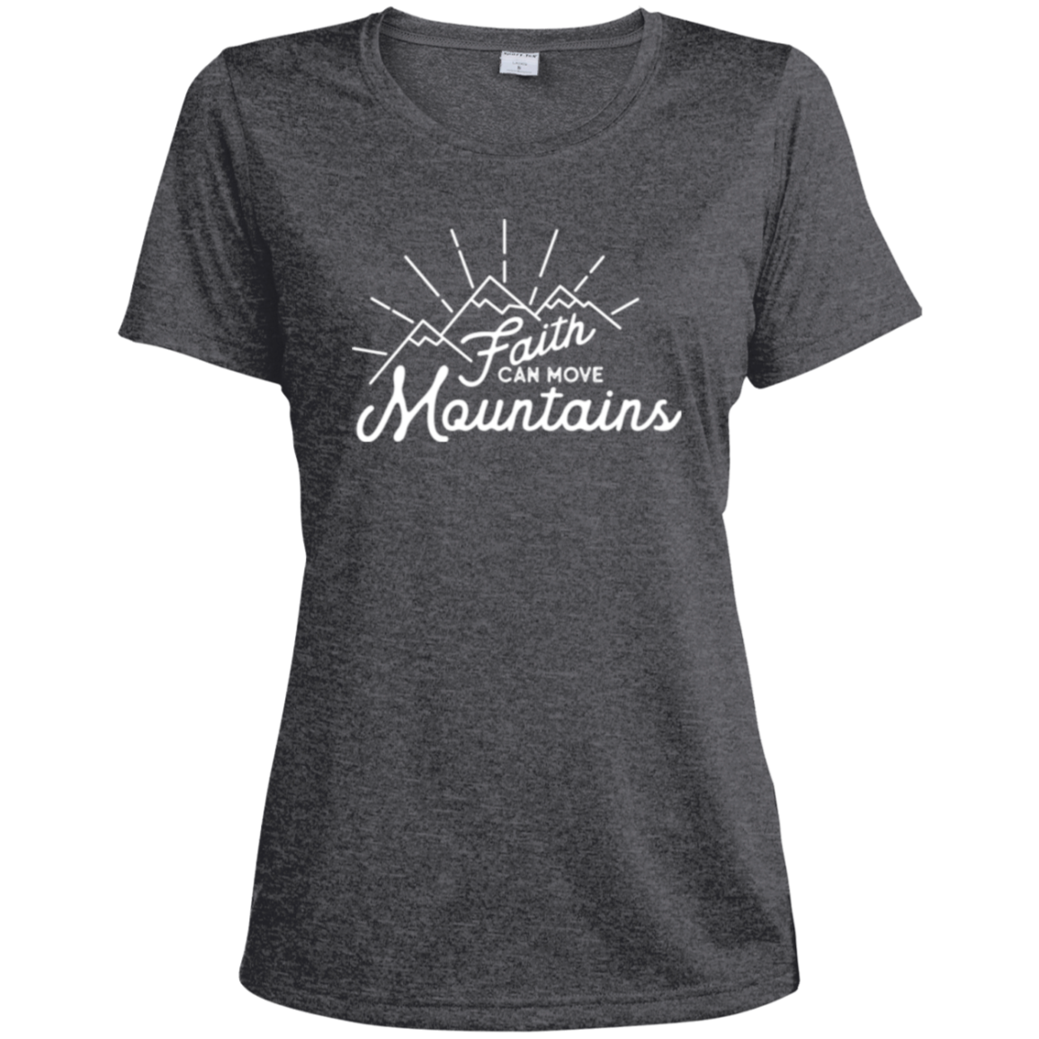 Faith and Mountains | Ladies’ Wicking T-Shirt