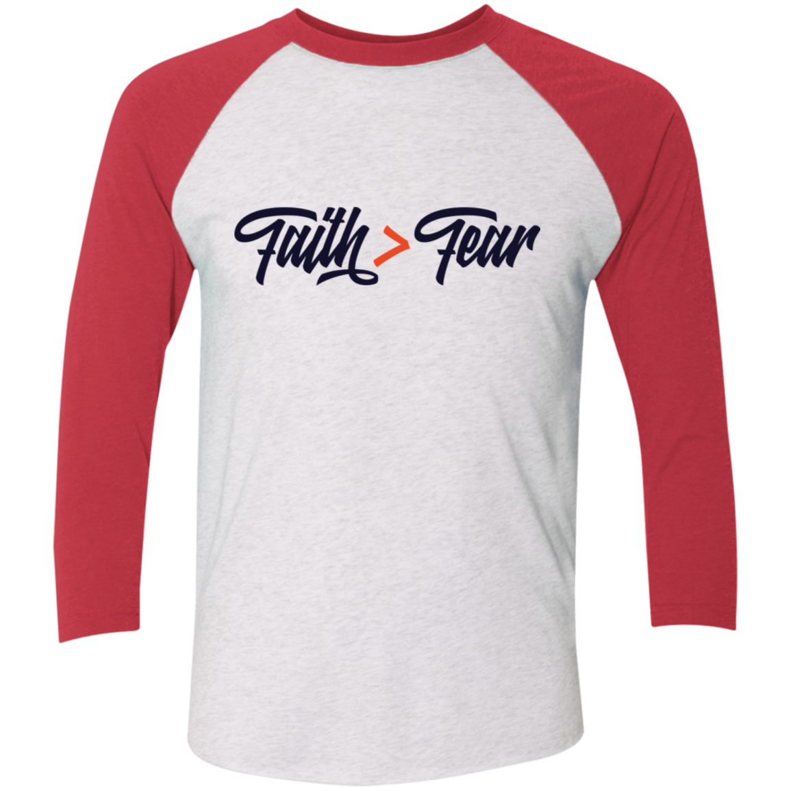 Faith > Fear | Men’s Baseball T-Shirt