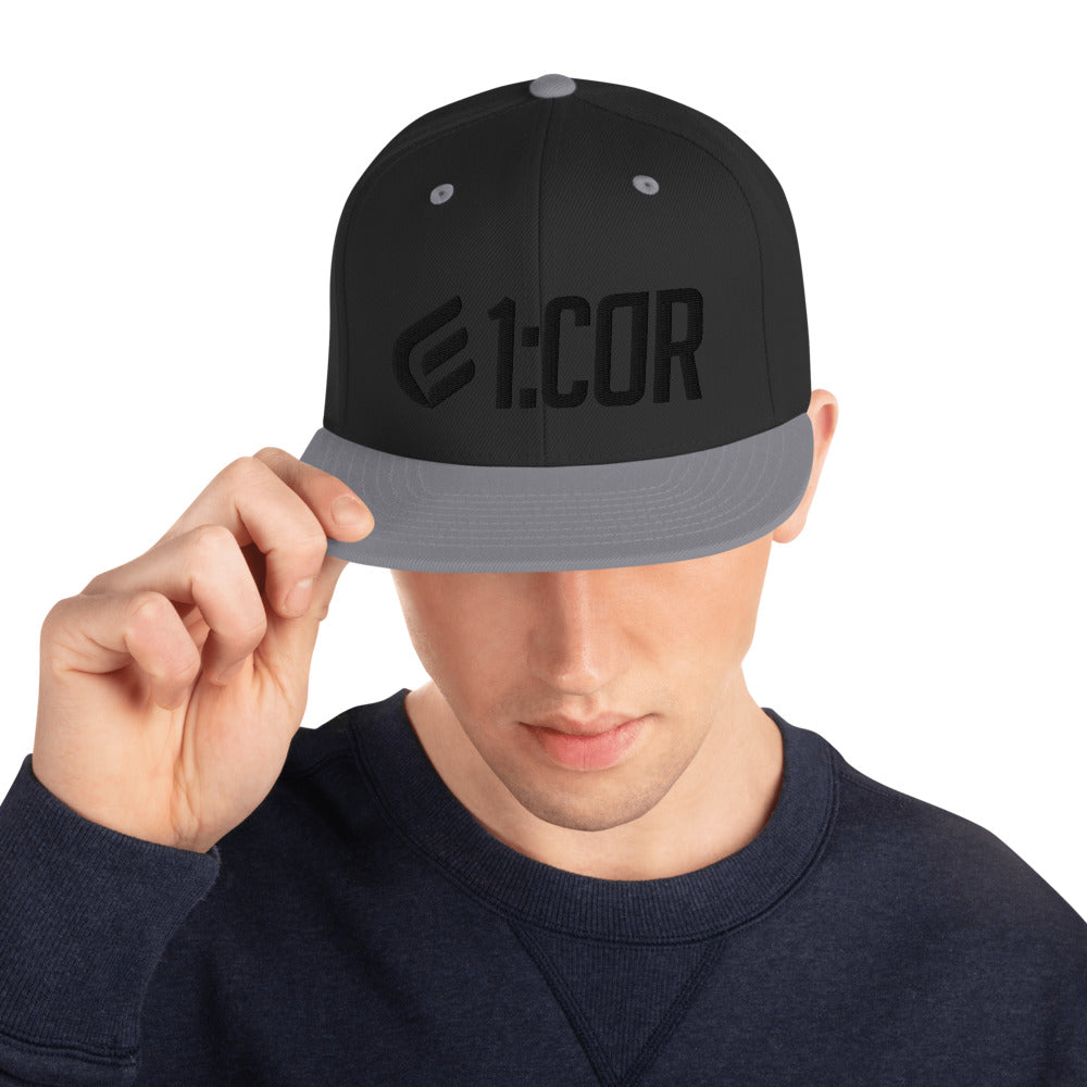 1:Cor Blackout | Embroidered Snapback Hat