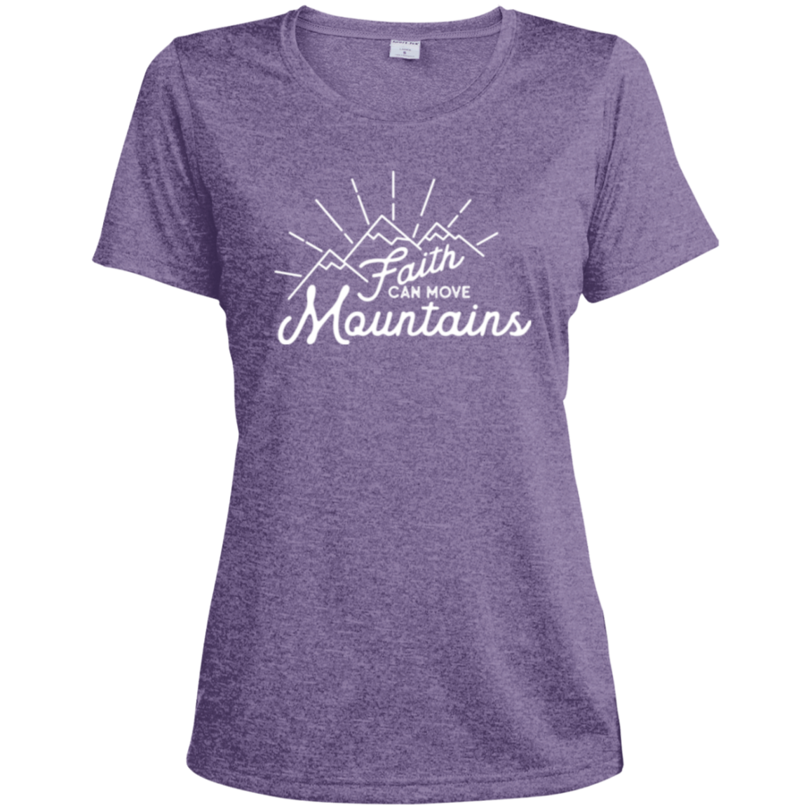 Faith and Mountains | Ladies’ Wicking T-Shirt