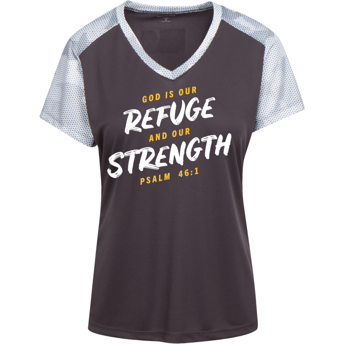 Refuge and Strength | Ladies’ Colorblock T-Shirt