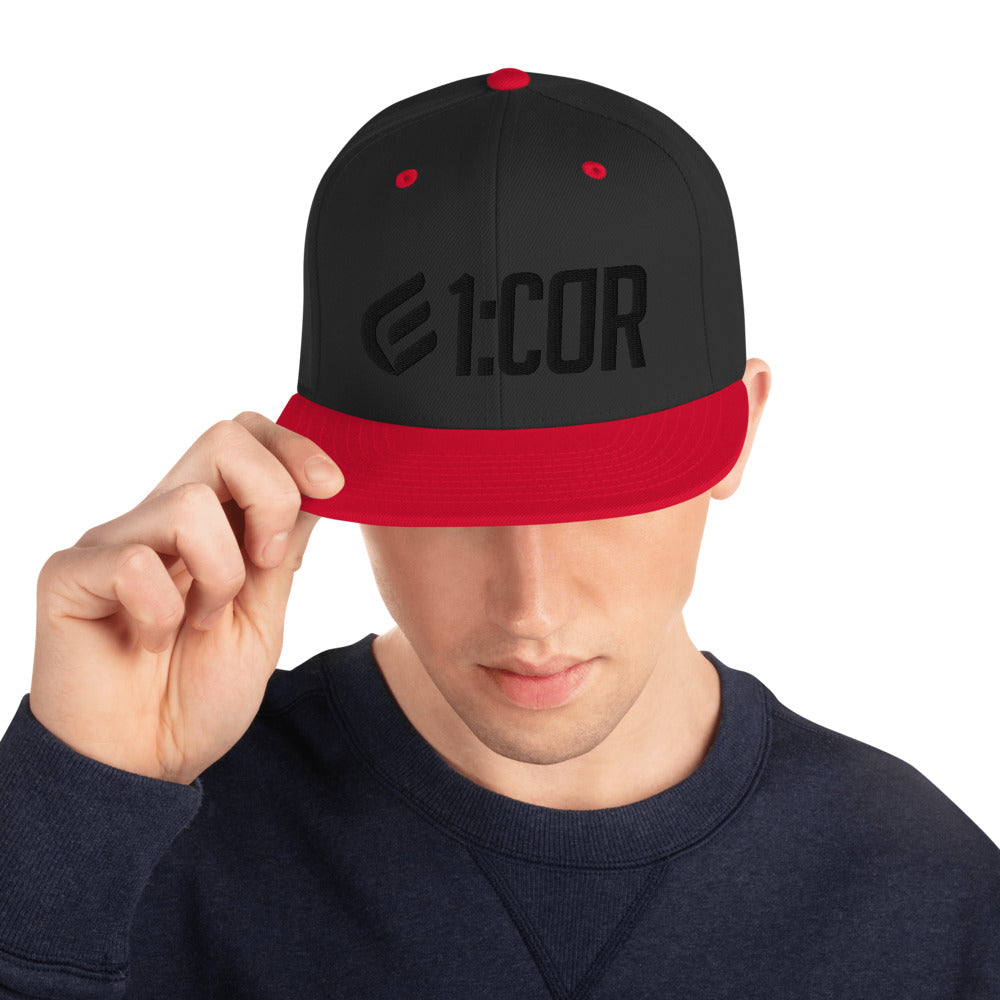 1:Cor Blackout | Embroidered Snapback Hat