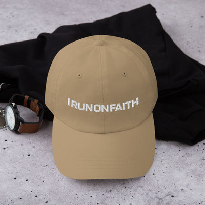 I Run On Faith | Embroidered Dad hat