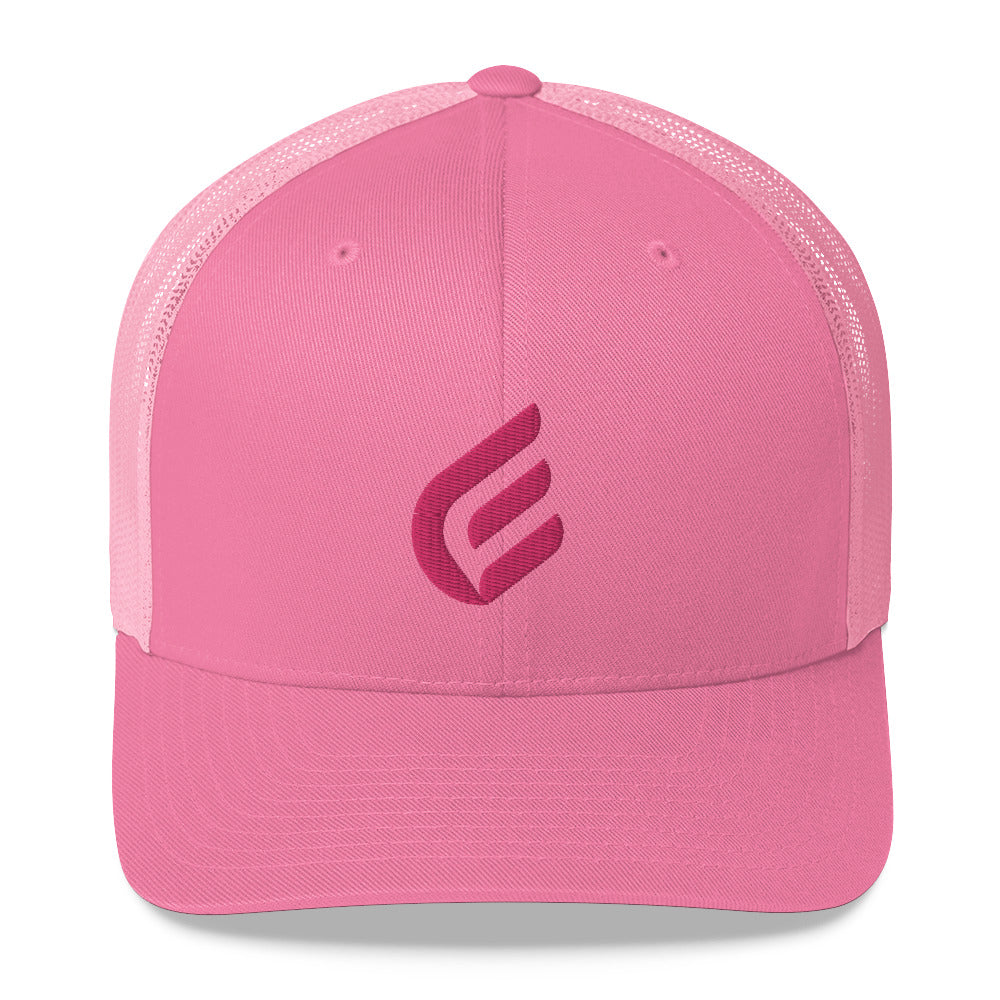 1:Cor Pink | Embroidered Trucker Cap