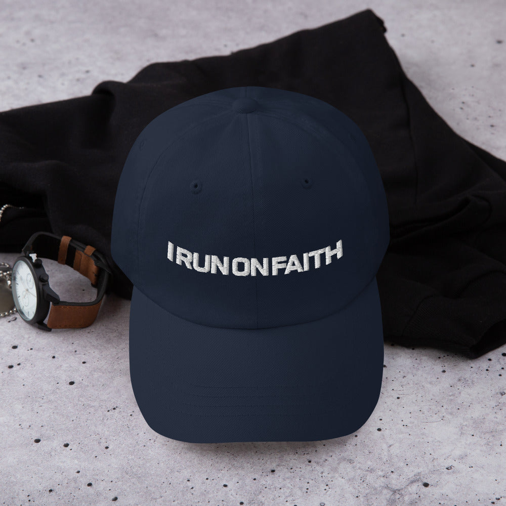 I Run On Faith | Embroidered Dad hat