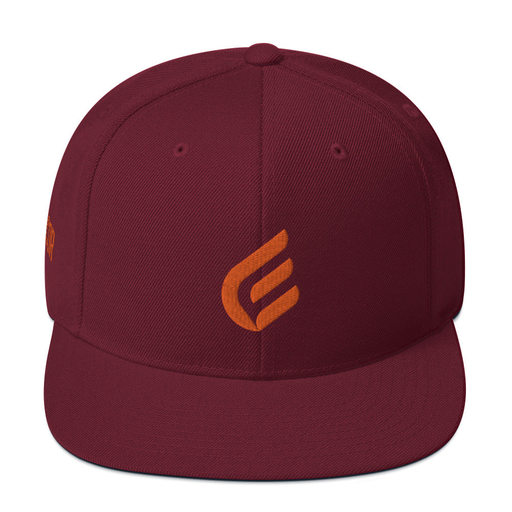 1:Cor Orange | Embroidered Snapback Hat