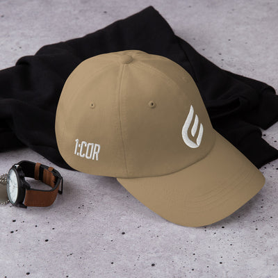 1:Cor White | Embroidered Dad hat